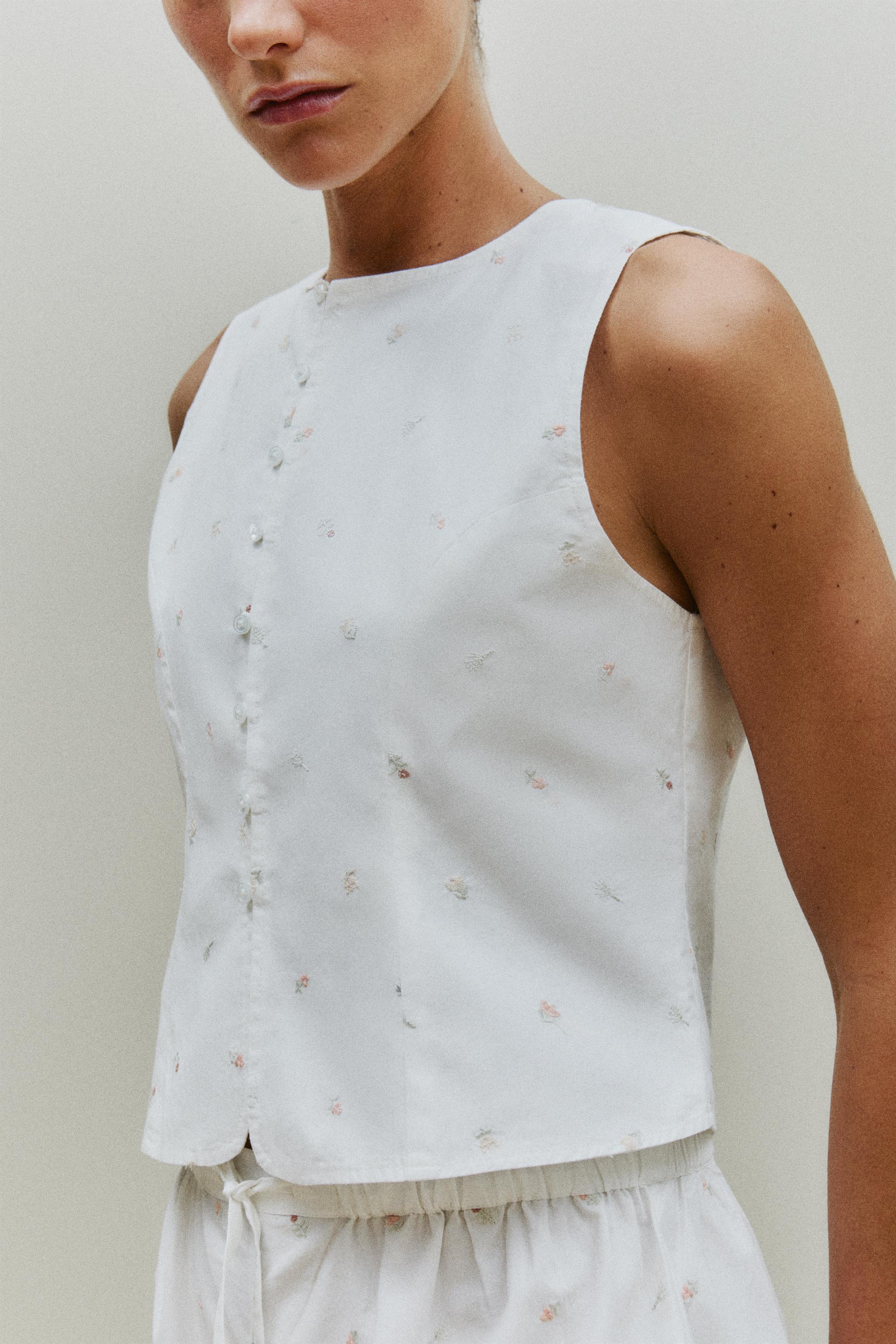 TOP COTON BRODERIES LYS